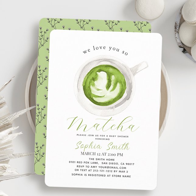 Wir Liebe Sie so Matcha Baby Dusche Einladung (Von Creator hochgeladen)