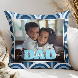 Wir Liebe Sie Vater Blue Custom Foto Kissen