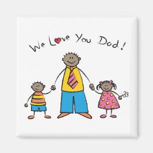 Wir Liebe Sie Vater Cartoon Familie glücklichen Va Magnet