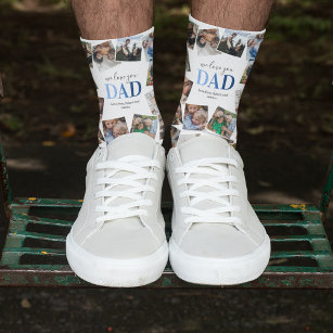 Wir Liebe Sie Vater Foto Collage Socks Socken