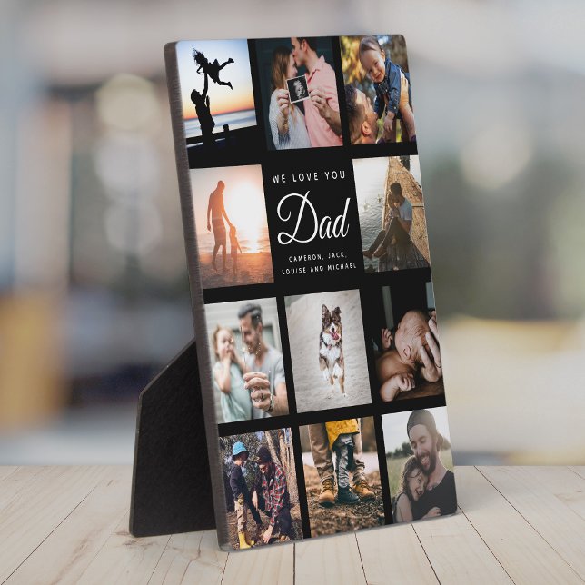 Wir Liebe Sie VATER Moderne Coole Elegante Vater's Fotoplatte (Von Creator hochgeladen)