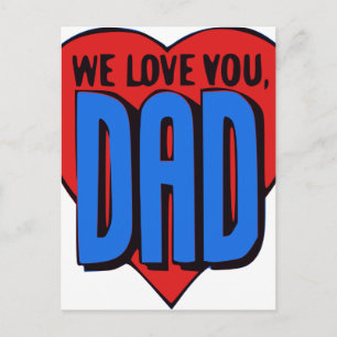 Wir Liebe Sie Vater Postkarte