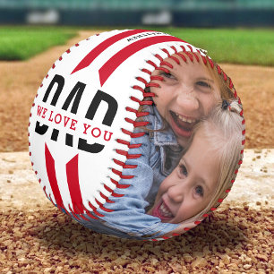 Wir Liebe Sie Vater zwei Foto kundenspezifisch Baseball