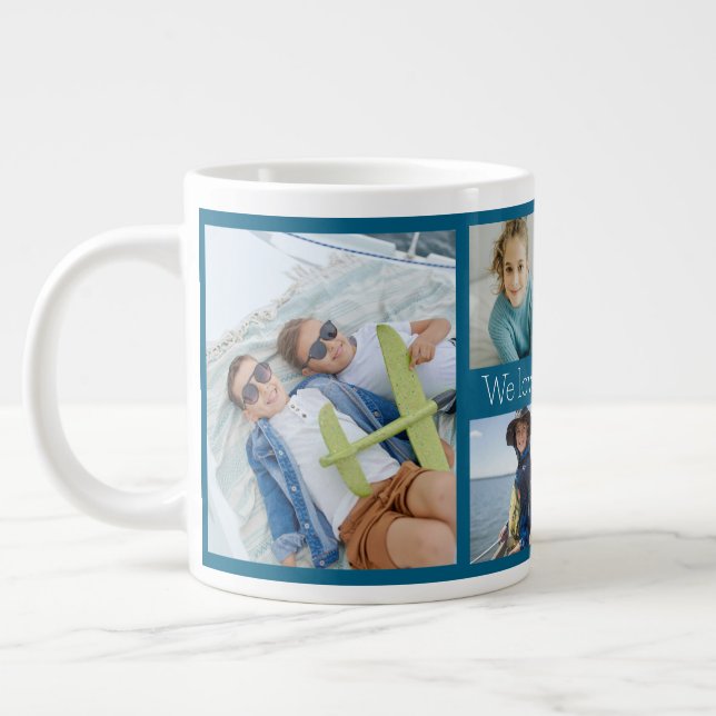 Wir Liebe Sie Zayde Großvater 6 Foto Jumbo-Tasse (Links)
