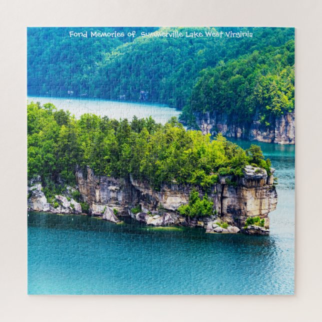 Wir Liebe Summerville Lake West Virginia. Jigsaw P (Vertikal)