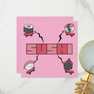 Wir Liebe Sushi - Sushi Liebe - ASL ILY Obsession Dankeskarte