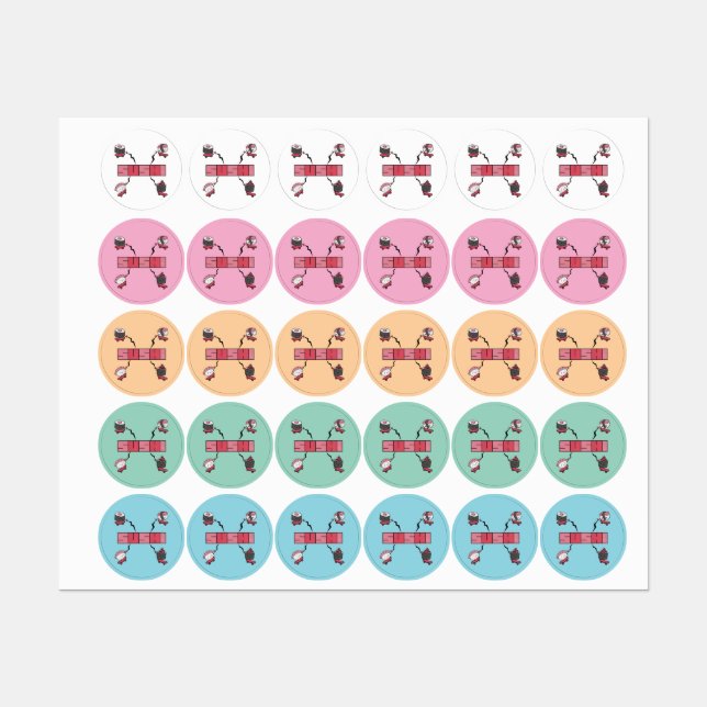 Wir Liebe Sushi - Sushi Liebe - ASL ILY Obsession Etiketten (Blatt)