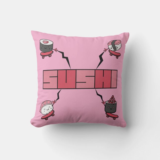 Wir Liebe Sushi - Sushi Liebe - ASL ILY Obsession Kissen (Vorderseite)
