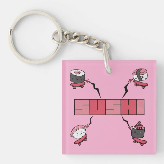 Wir Liebe Sushi - Sushi Liebe - ASL ILY Obsession Schlüsselanhänger (Vorderseite)