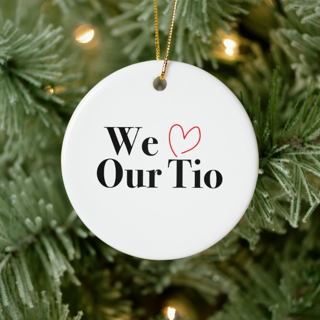 Wir Liebe Unser Tio Weihnachts-Foto Ornament (Baum)