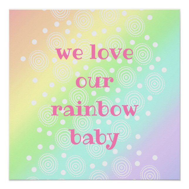 Wir Liebe unsere Rainbow Baby Kinderzimmer Wall Poster (Vorderseite)