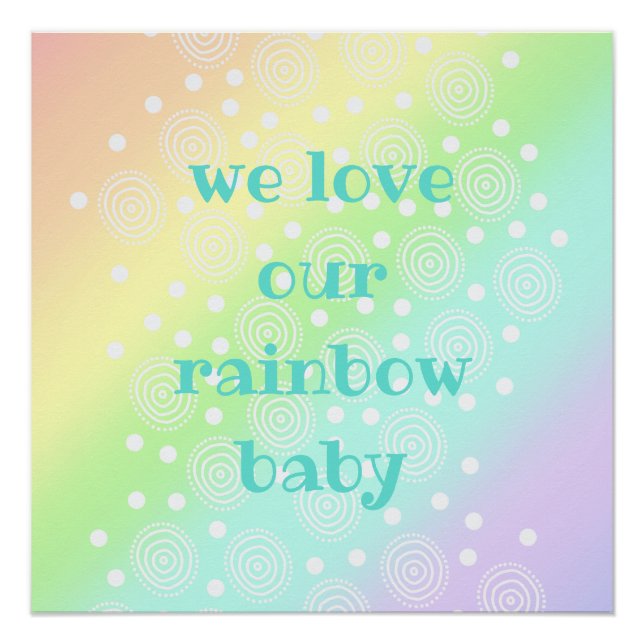 Wir Liebe unsere Rainbow Baby Kinderzimmer Wall Poster (Vorderseite)