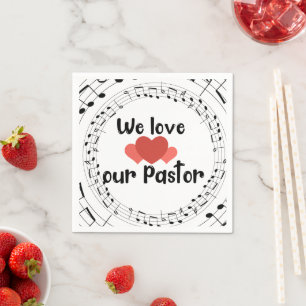Wir Liebe unseren Pastor Serviette
