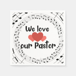 Wir Liebe unseren Pastor Serviette