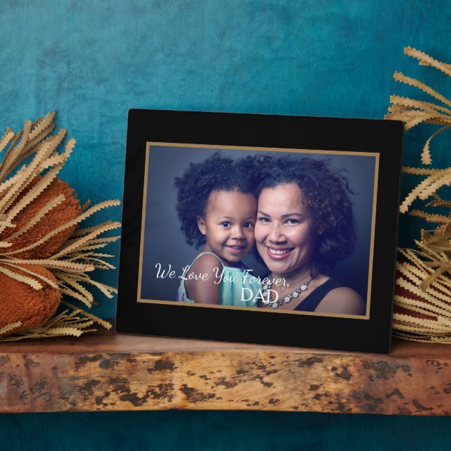 Wir Liebe Vater Vater Foto Tochter personalisieren Fotoplatte (Seite)