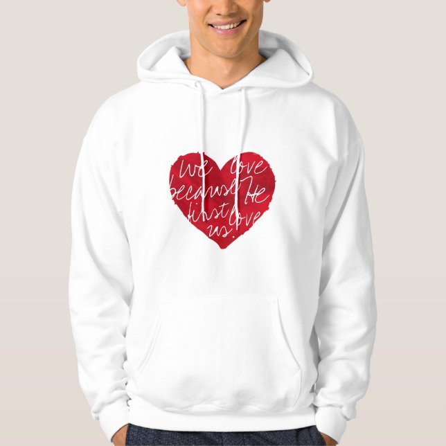 Wir Liebe, weil er das erste Weiße Hoodie war (Vorderseite)