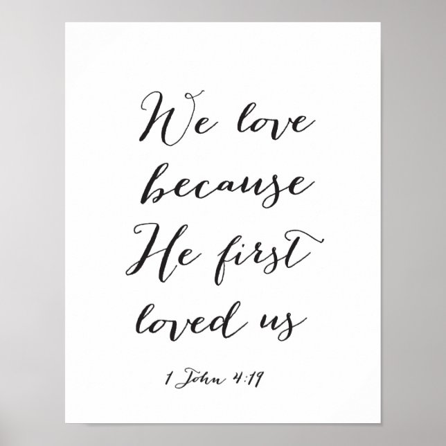 Wir Liebe, weil er uns zum ersten Mal geliebt hat  Poster (Vorne)