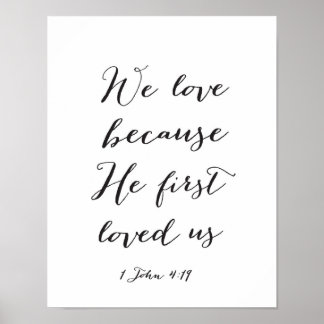 Wir Liebe, weil er uns zum ersten Mal geliebt hat Poster