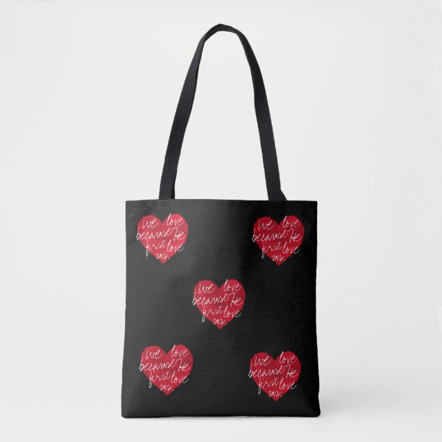 Wir Liebe, weil er zuerst hört Tasche (Vorderseite)