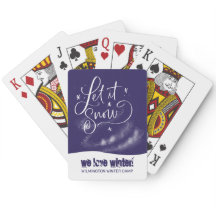 Wir Liebe Winter! Fun Snowy Night Playing Cards