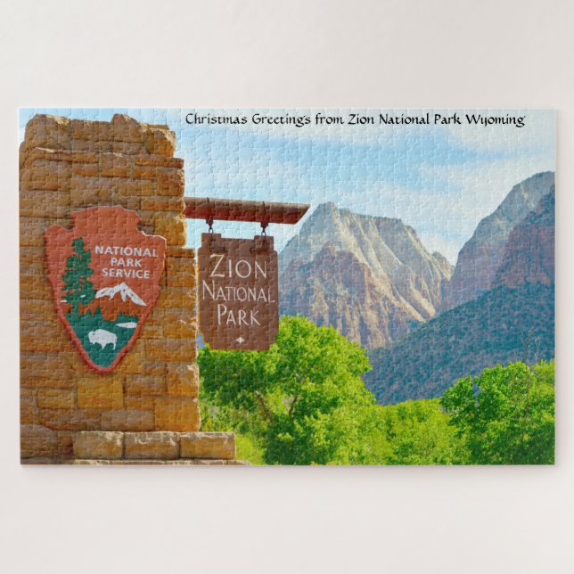 Wir Liebe Zion Nationalpark Wyoming. Jigsaw Puzzle (Horizontal)