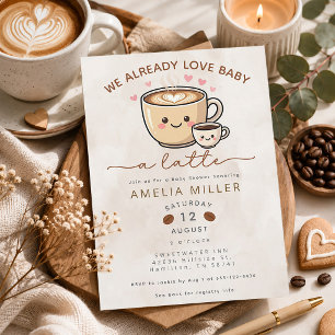 'Wir lieben Baby schon sehr' Kaffee-Baby-Party Einladung
