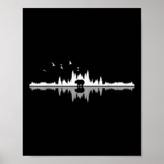 Wir Lieben Berge - Bär Wandern Camping Berge N Poster