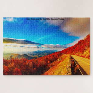 Wir lieben Blue Ridge Mountains Virginia. Jigsaw P