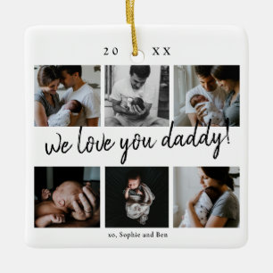 Wir lieben dich, Daddy Modern 6 Foto Vaters Keramikornament