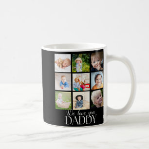 Wir lieben dich Daddy Schönes Collage 9 Fotos Kaffeetasse