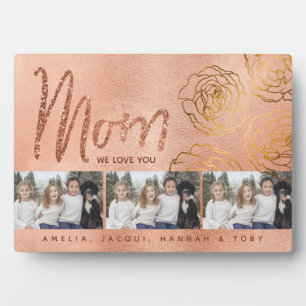 Wir lieben dich Mama 3 Fotoplakette Fotoplatte