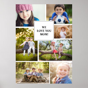 Wir lieben dich Mama 7 Foto Kind Familie Poster