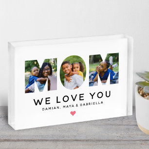 Wir lieben dich Mama Foto-Brief-Andenken Fotoblock