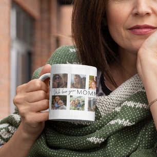 Wir lieben dich, Mami Individuelle Fotocollage Kaffeetasse