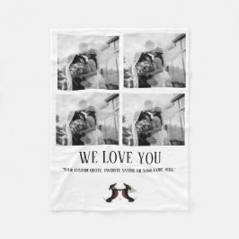 Wir lieben dich moderne Foto-Collage-Fleece Fleecedecke