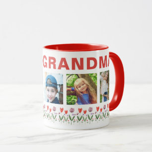 Wir lieben dich Oma Blumen 5 Fotos Andenken Tasse