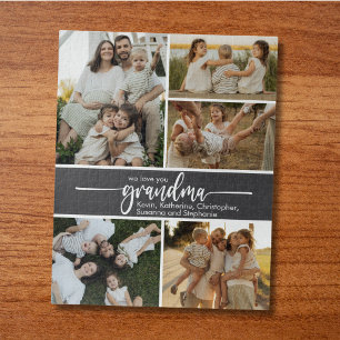 Wir lieben dich Oma Familie 5 Fotocollage
