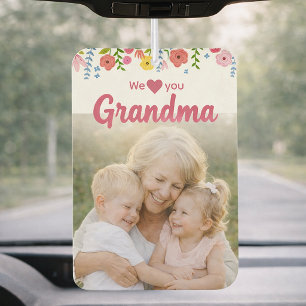 Wir lieben dich Oma Foto Auto Duftspender Autolufterfrischer