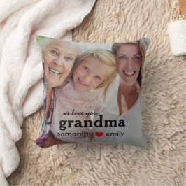 wir lieben dich Oma Foto  Kissen