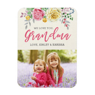 Wir lieben dich, Oma Foto-Magnet Magnet