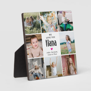 Wir lieben dich Oma Fotocollage-Geschenk Fotoplatte