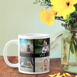 Wir lieben dich Oma Personalisierte Fotocollage Jumbo-Tasse