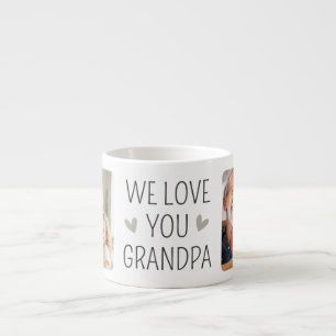 Wir lieben dich Opa moderne schwarze minimalistisc Espressotasse