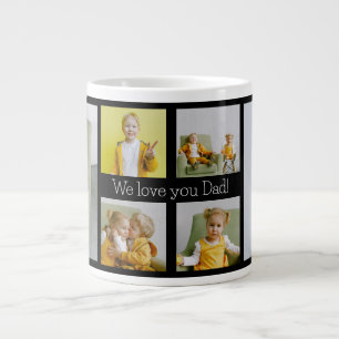 Wir lieben dich Papa 6 Fotos  Jumbo-Tasse