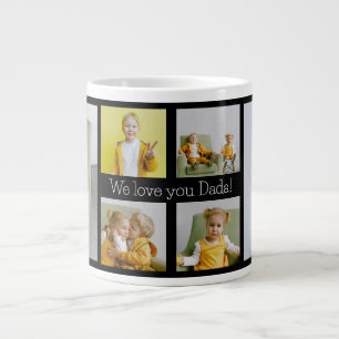 Wir lieben dich, Papa 6 Fotos  Jumbo-Tasse