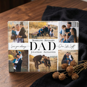 Wir lieben dich Papa Einfaches Vater Collage Anden Fotoblock