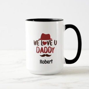 Wir lieben dich Papa lustiges Design  Tasse