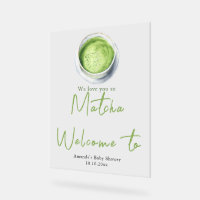 Wir lieben dich so sehr Matcha Baby Shower Willkom