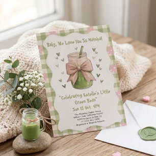 Wir lieben dich so sehr Matcha Mädchen Baby Shower Einladung