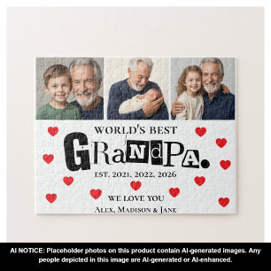 Wir lieben dich World's Best Grandpa Grankids Foto